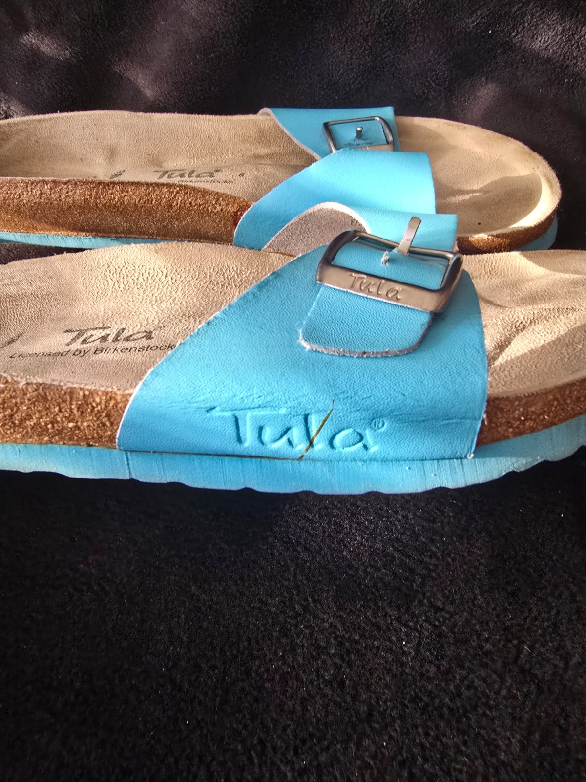Tula by Birkenstock Women’s Madrid Blue Buckle Slide Sandal Size 11