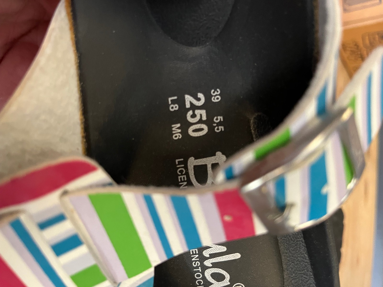 Birkenstock Bertula Stripey Sandals NWOT Women’s Size 39