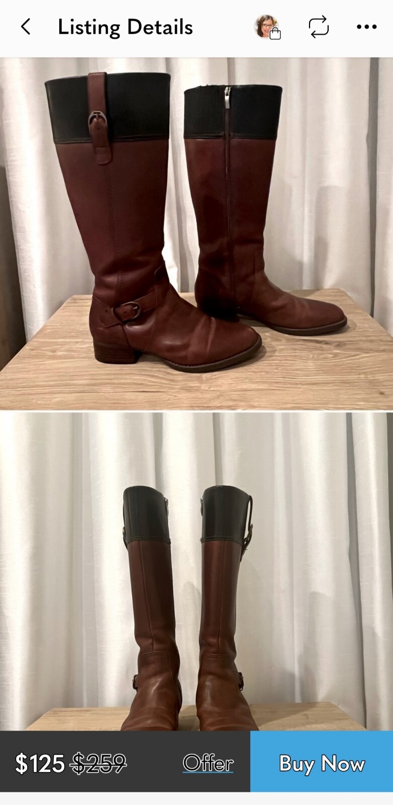 ARIAT Tall Riding Brown Leather Zip Distressed Boots 10005045 Size EU 40 / US 9B