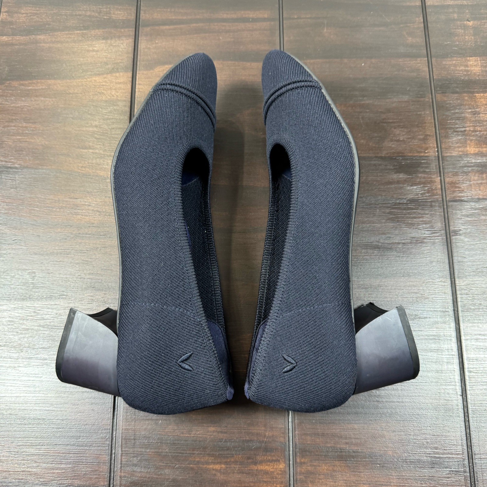 Vivaia Julie Pro Round-Toe Chunky Heels Navy Blue Size 39.5/US 8. 5