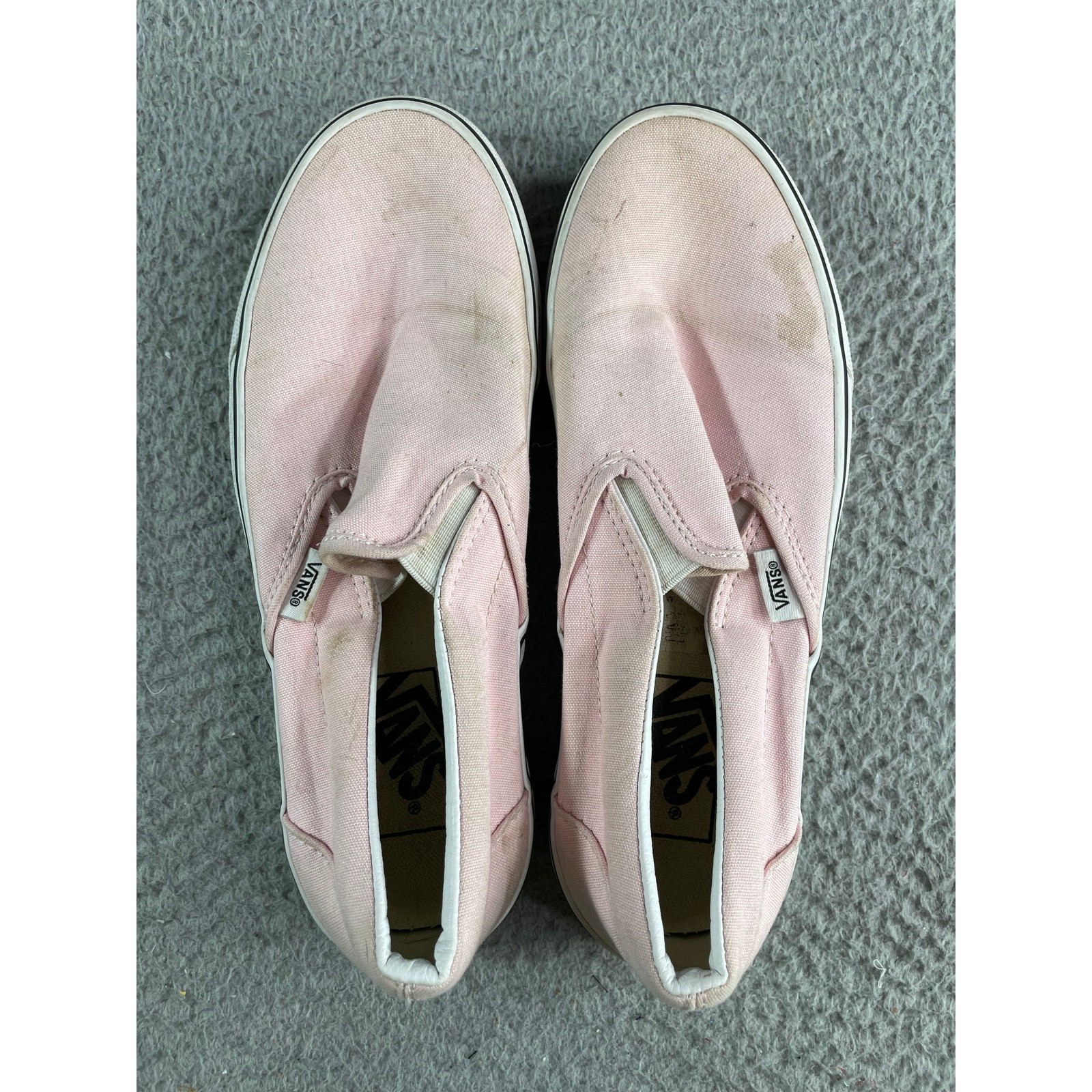 Van Slip On Loafer Shoes Womens Size 8 Light Pink Canvas 500714 SEE DESCRIPTION