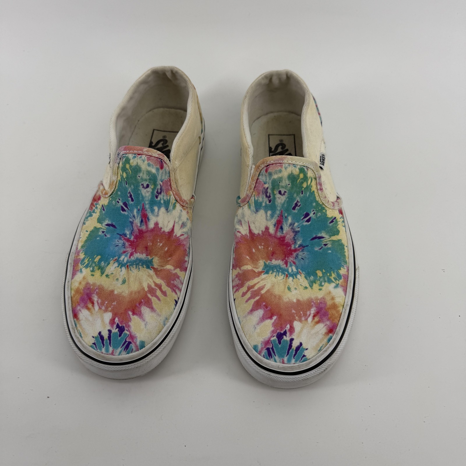 Vans Shoes Womens Size 8.5 Multicolor Tie Dye Slip On Retro Boho Hippie Eclectic