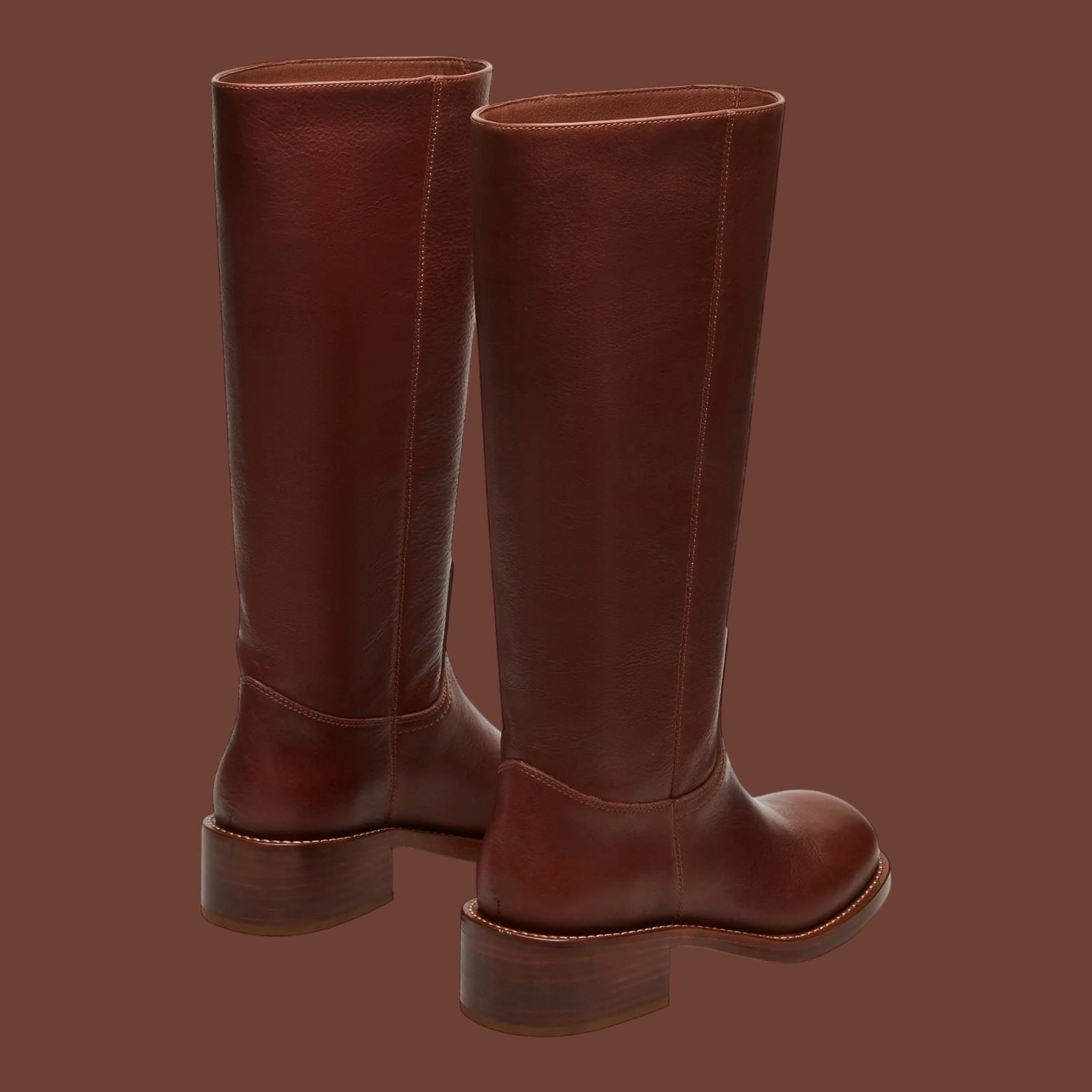 Steve Madden Women’s Riggs Banana /Rust/Black Leather Boots (Sizes 6- 8 US)