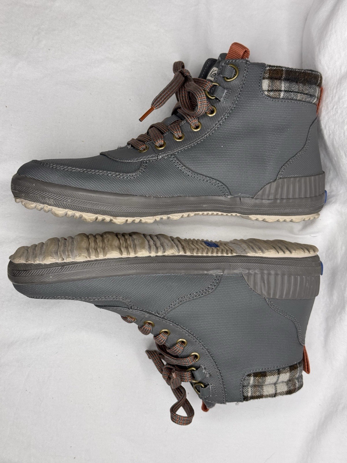 Keds Women’ s Scout III Water Resistant Gray Canvas Ankle Boots High Top Size 8M