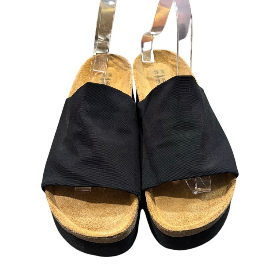 NAOT ‘Tampa’ Platform Black Stretch Slide Sandals Size 40 US 9