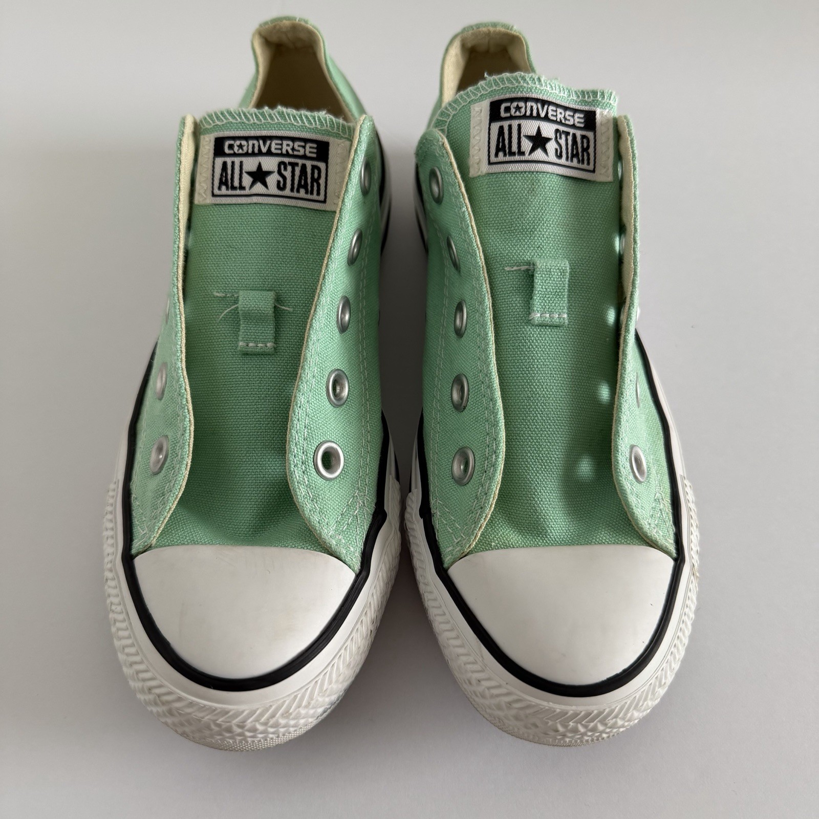 Converse Chuck Taylor All Star Low Top Mint Green Womens 6 Mens 4 No Laces