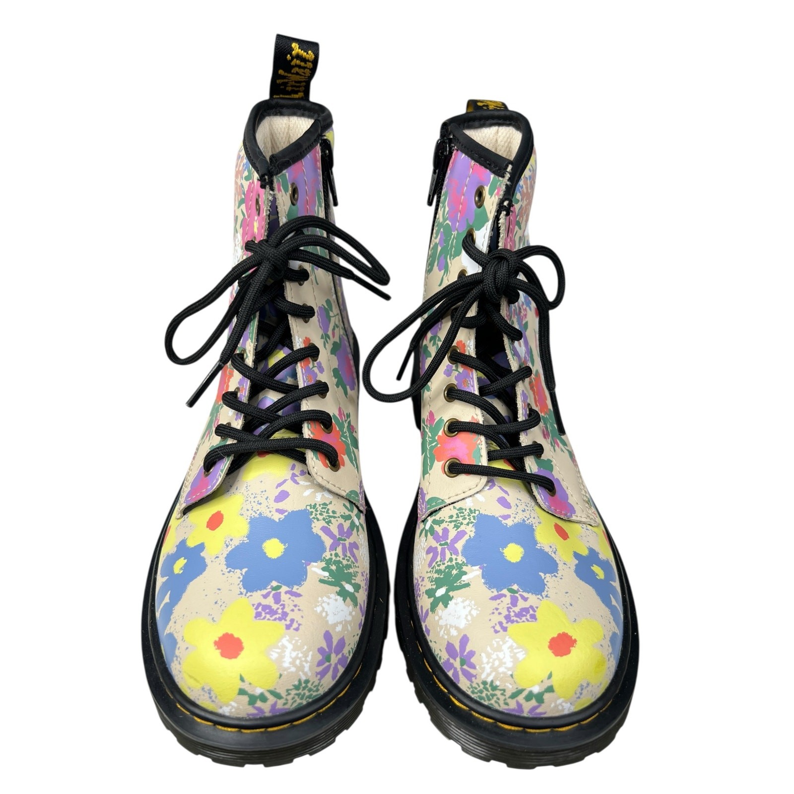 Dr. Martens Unisex 1460J Floral Multicolor Combat Boot Size M 4 W 5
