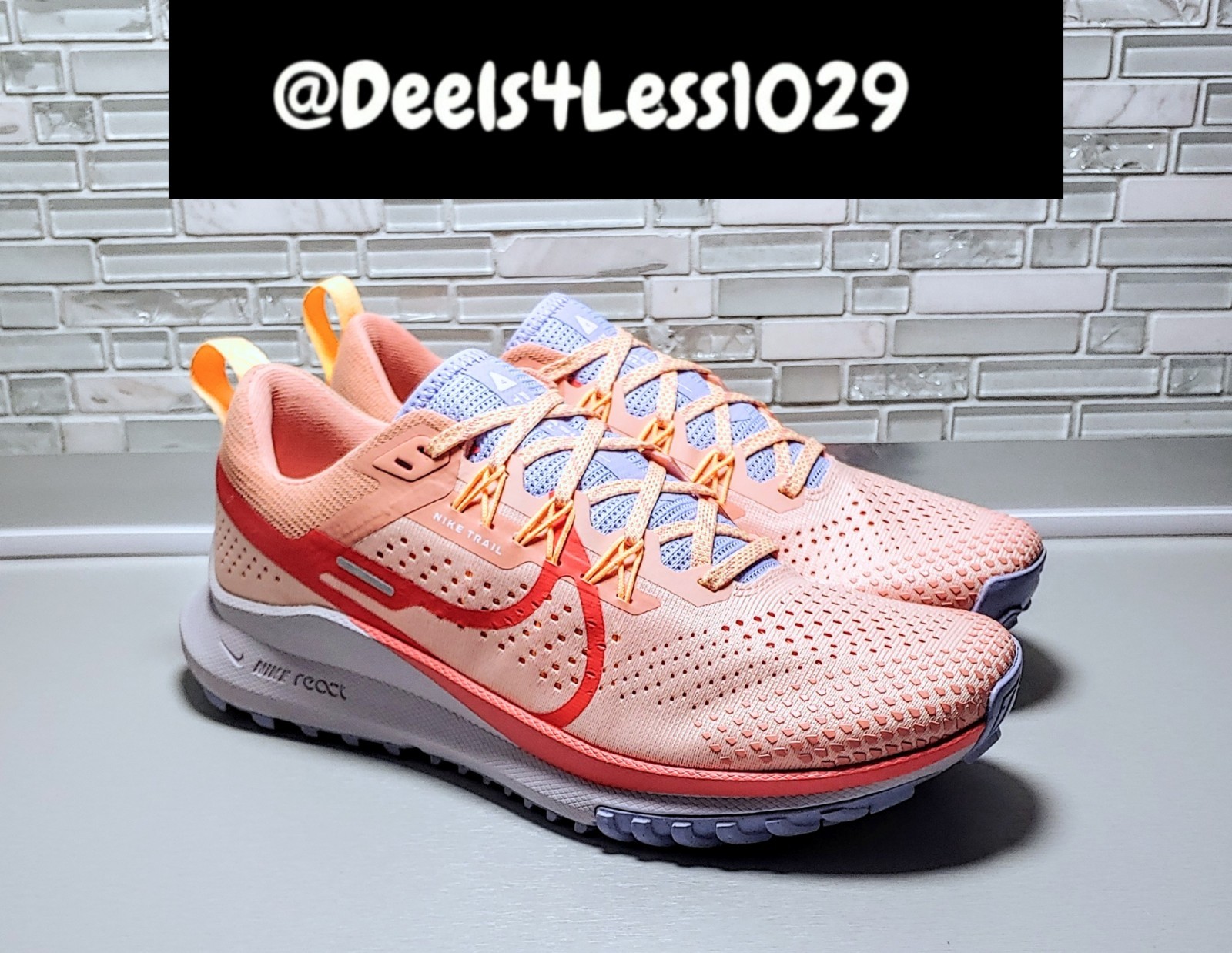 Nike React Pegasus Trail 4 Womens Arctic Orange Purple Pulse DJ6159-800