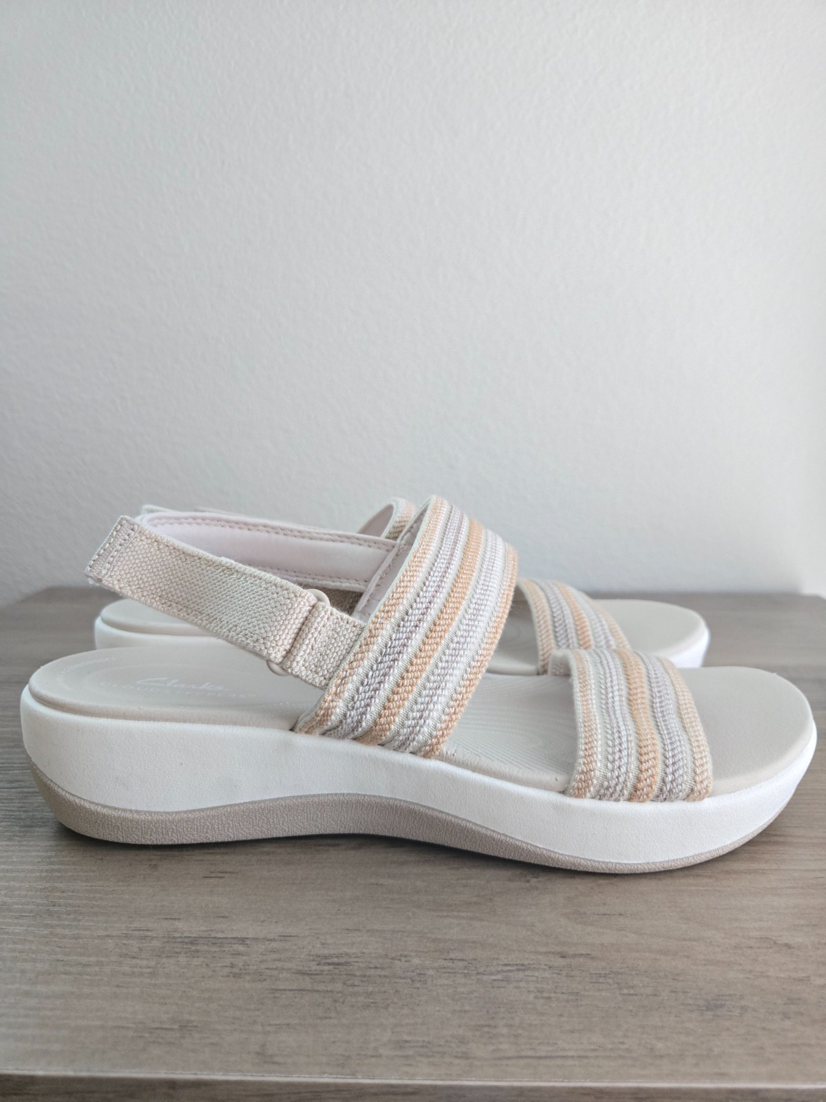 Clarks Cloudsteppers Arla Stroll Slingback Sandal Beige Multicolor Size 10M