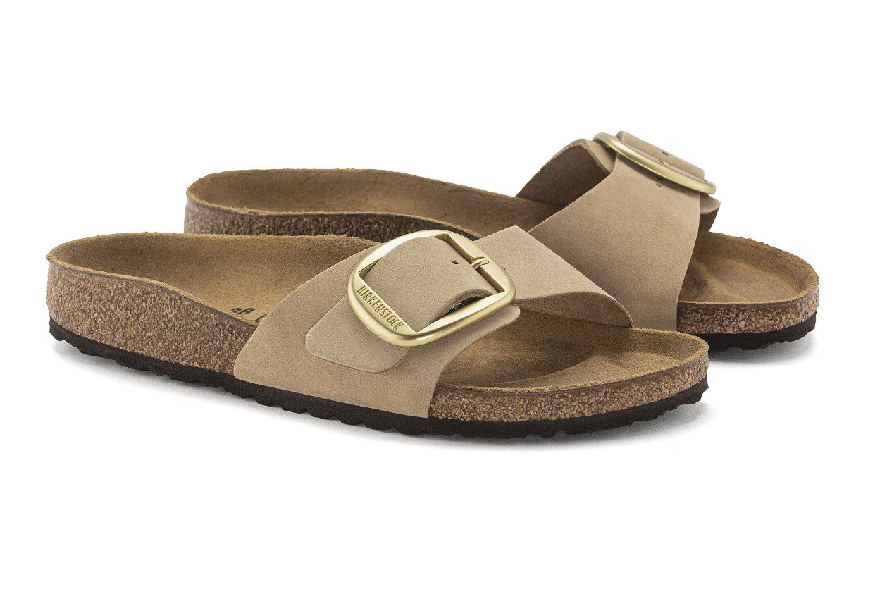 Birkenstock Madrid Big-Buckle Sandals Sandcastle Nubuck Leather Women’s EU 37-41