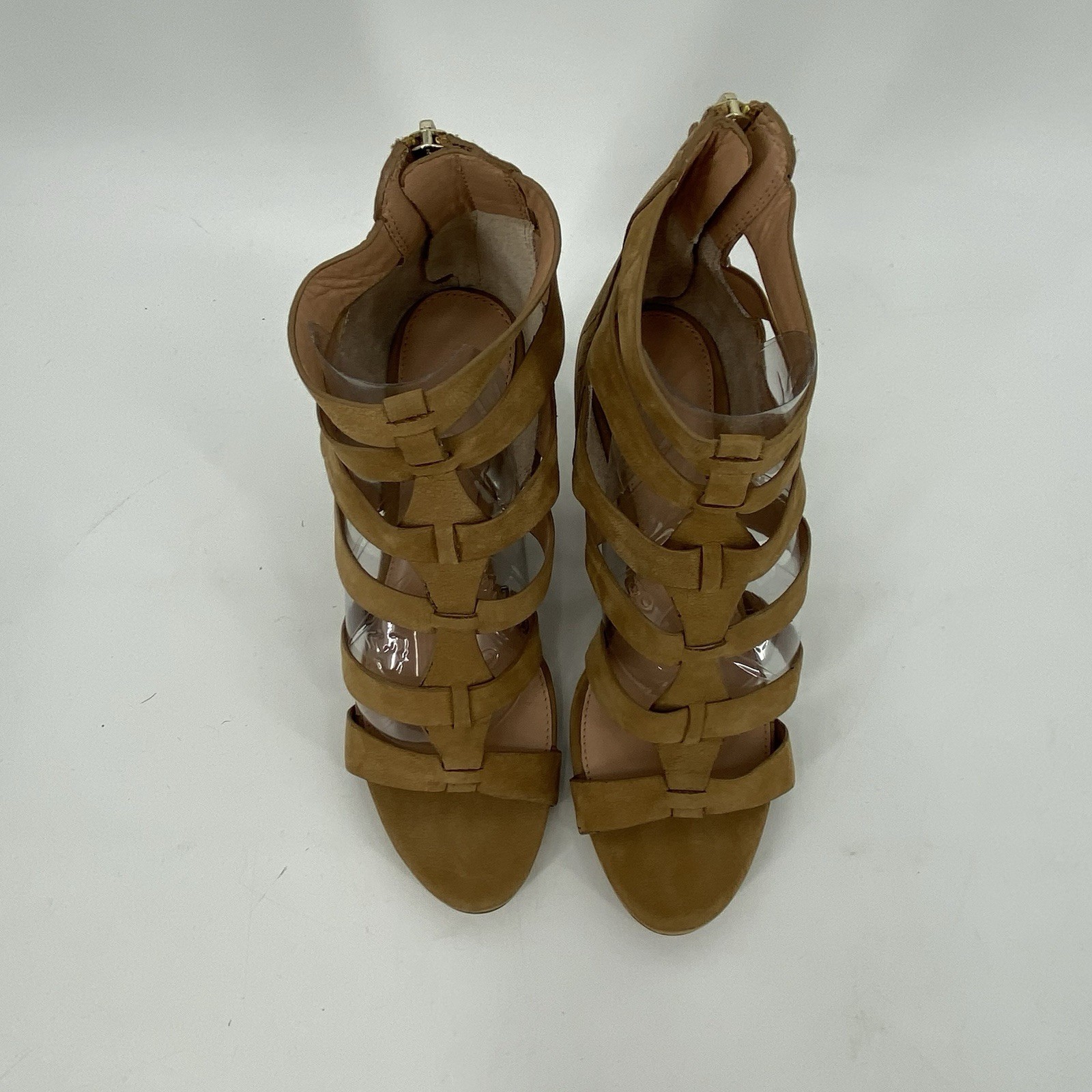 Sigerson Morrison Open Toe Strappy Wedges Women’s 8 Zipper Back
