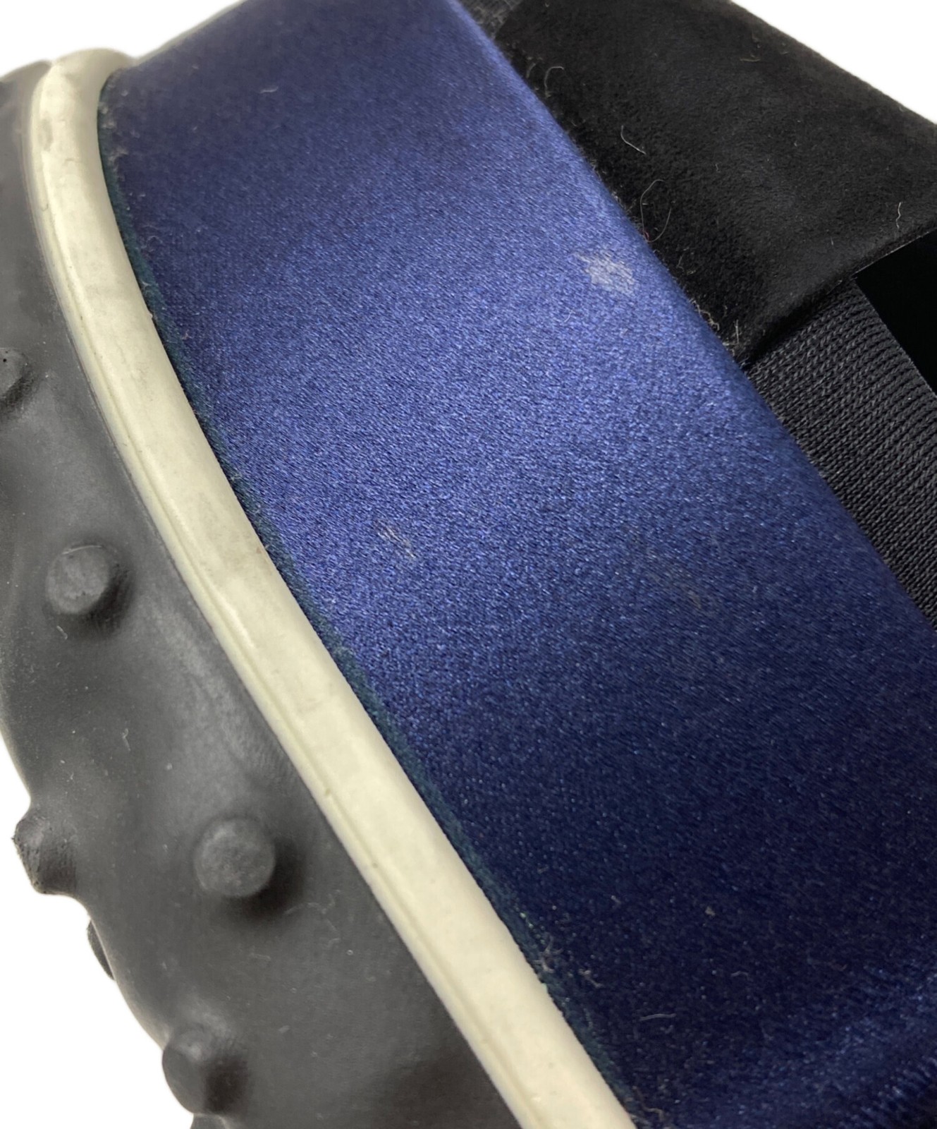 MIU MIU Sandals Shoes platform EU 37.5 US 7.5 Black Navy Authentic