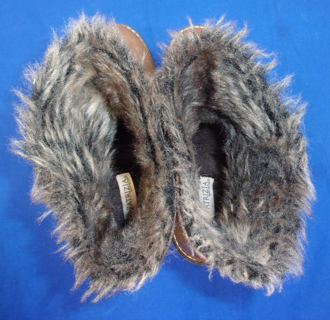 DESIGNER PATRIZIA by SPRING STEP FAUX FUR LINED WARM WINTER BROWN BOOTS SIZE 7.5
