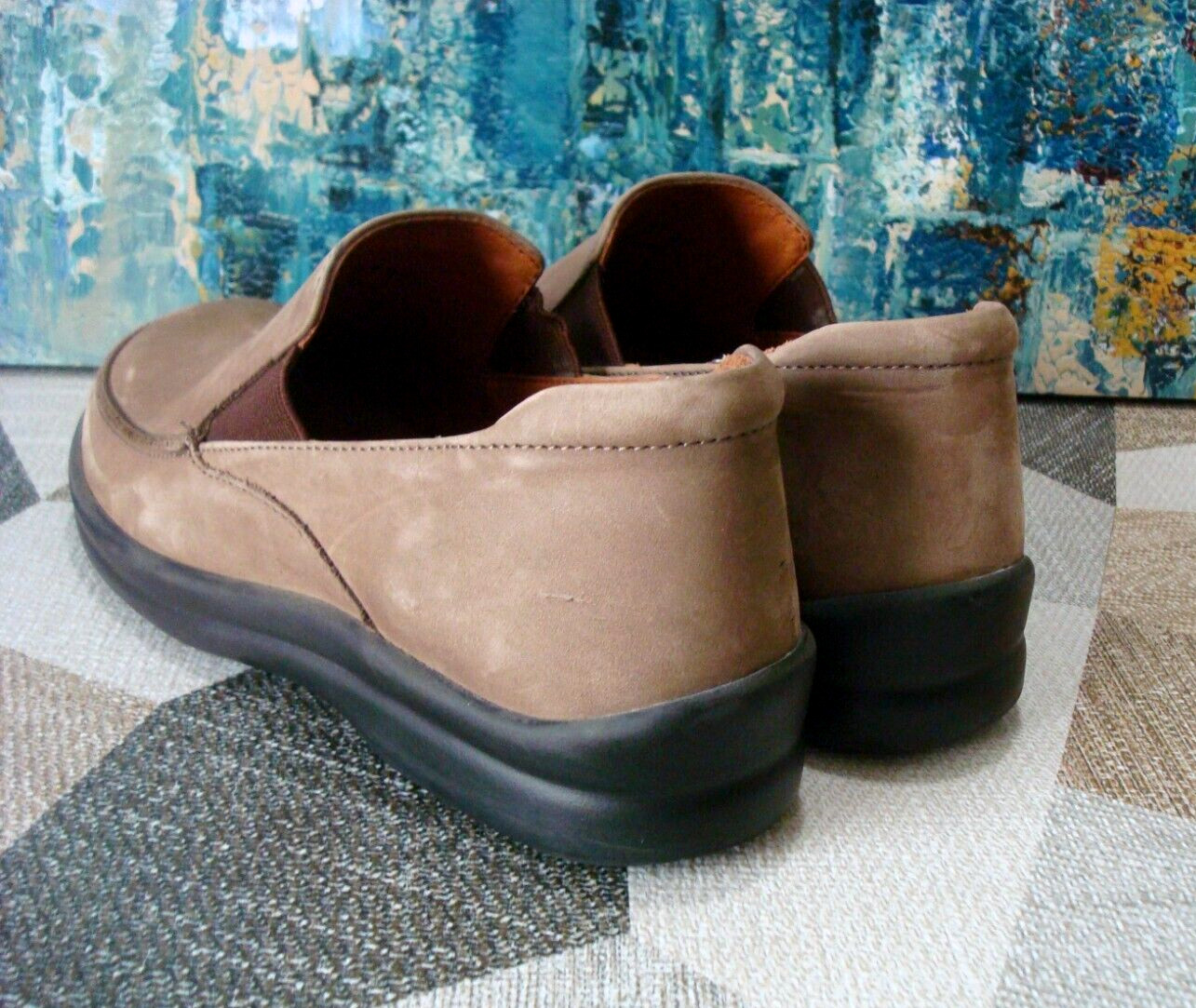Footprints by Birkenstock Natoma Brown Nubuck Leather Loafers EU 38 US 7-7 1/2