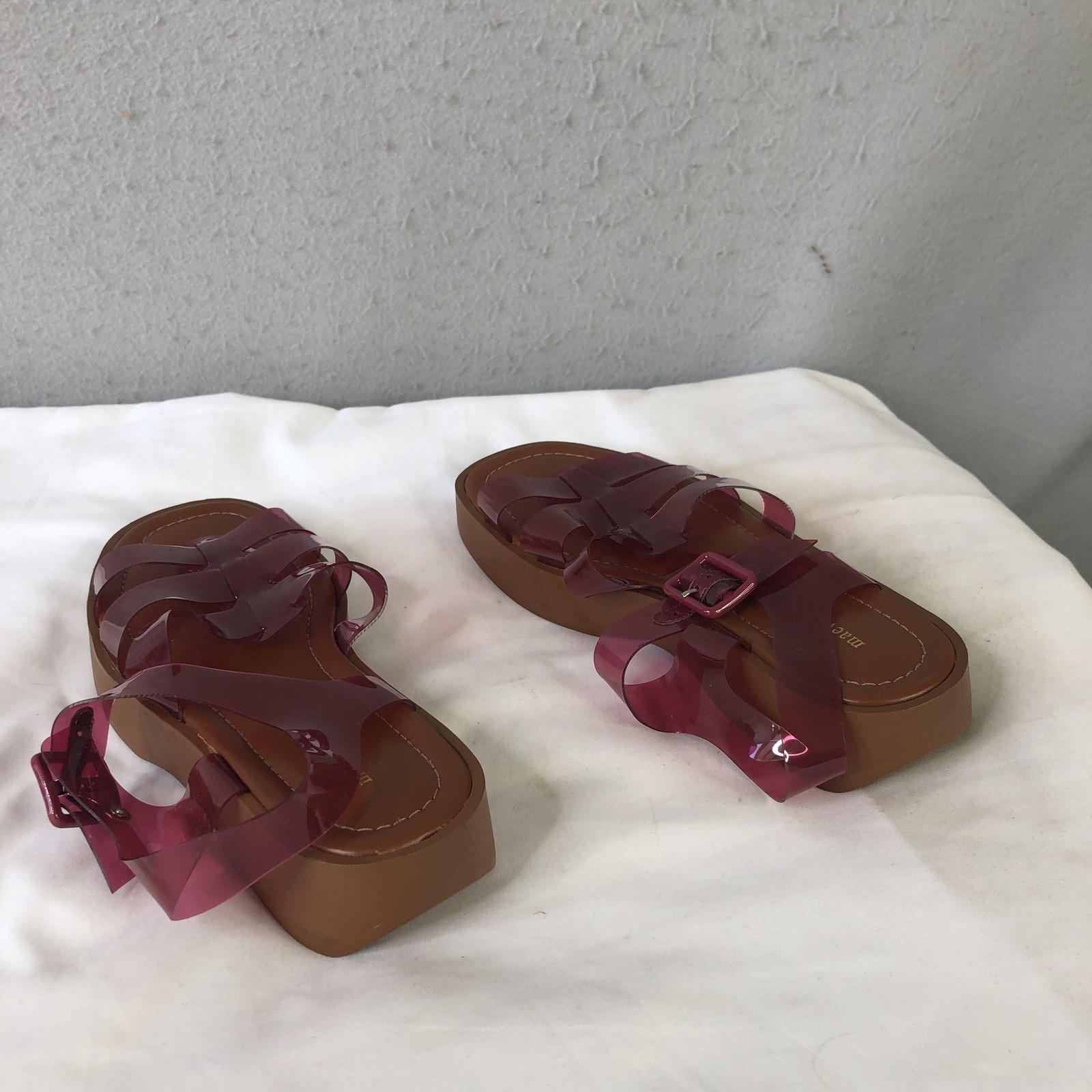 Maeve Shoes Womens Size 8.5 Pink Jelly Strappy Platform Sandals Fishermen Beach