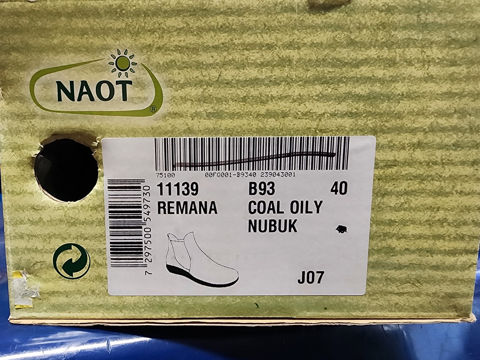 Naot Remana Coal Oily Nubuk Boot (EU 40)