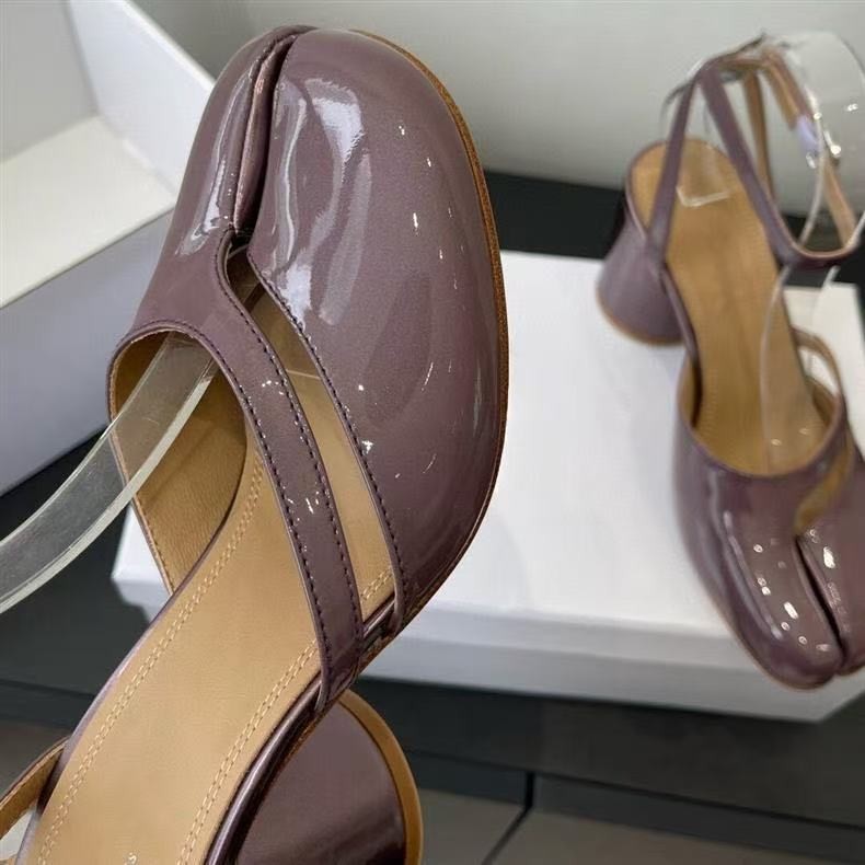 Women’s Margiela New tabi Open toed Irregular Strap High Heels 8.5cm