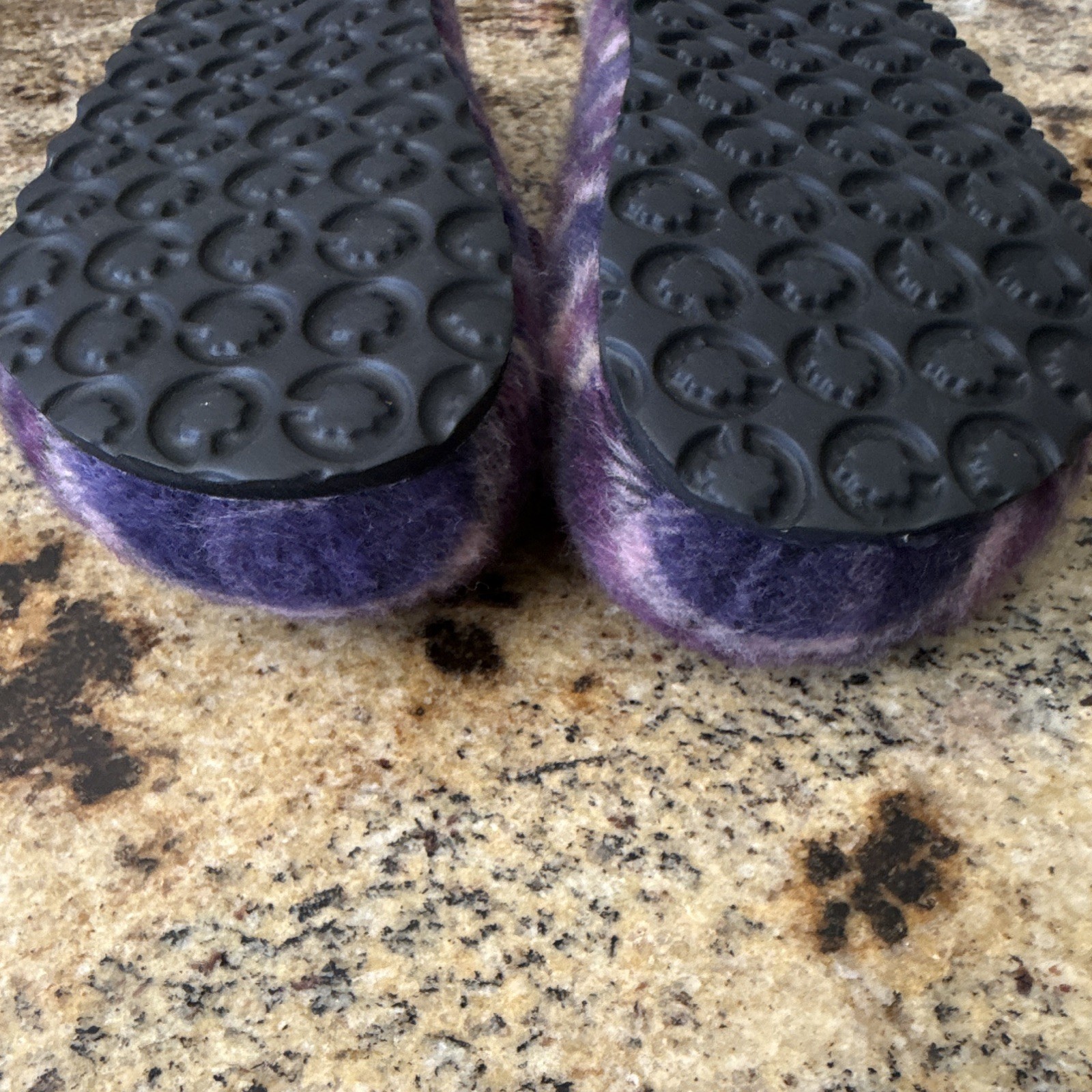 New Sundance Women’s Purple Plaid Felt Buckle Clog Slippers EU 41 US 10