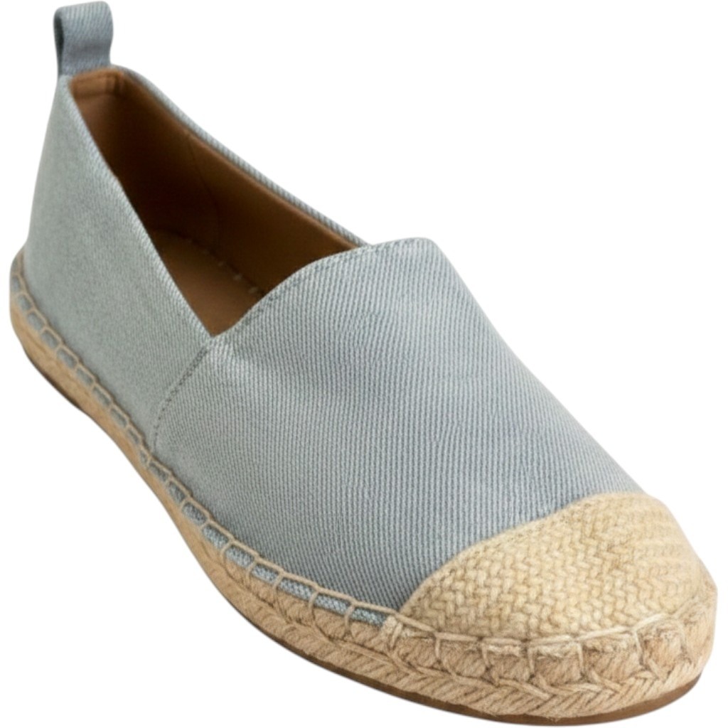 Magellan Outdoors Womens Light Blue Denim Espadrille Flats Jute Wrap Size 6