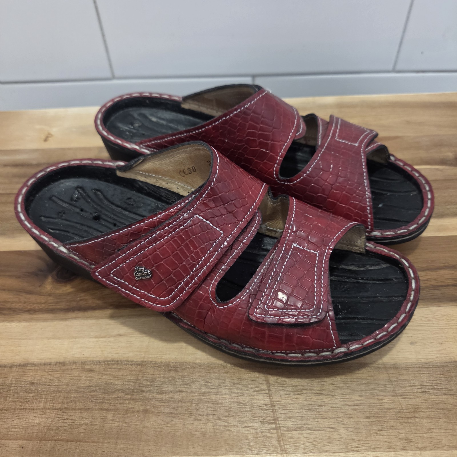 Finn Comfort Sz 38 Women’s Slide Sandals Slip On Germany Lot Of 3 NO Insoles EUC