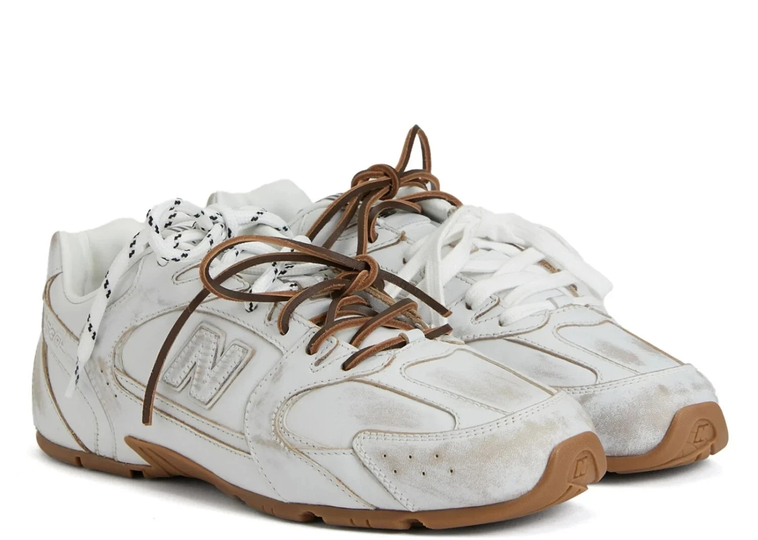 Miu Miu New Balance 530 SL sneakers shoes leather White Brown Women’s