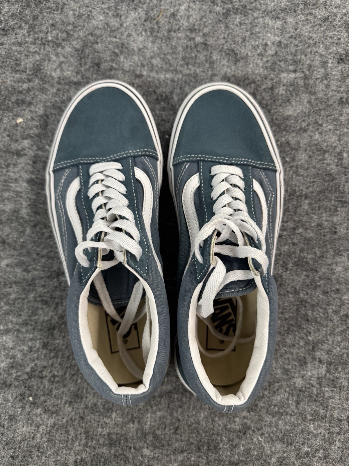 Vans Shoes Old Skool Shoes Women 8.5 Men 7 Sneakers Low Top Teal Blue N187