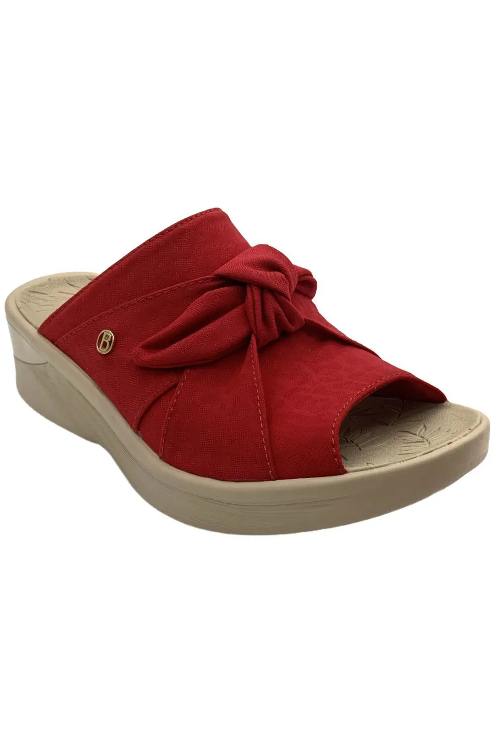Bzees One Band Slip-On Sandals Smile Red