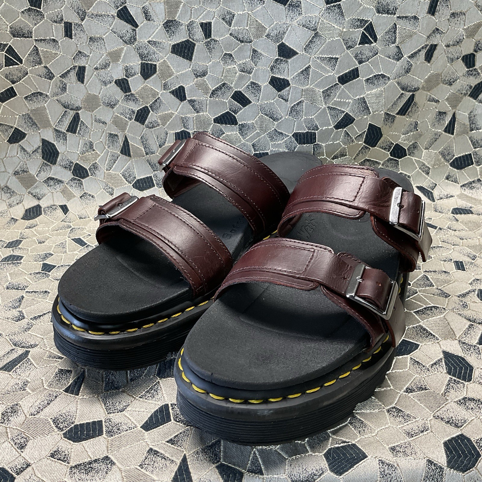 Dr Martens MYLES BRANDO Leather Chunky Buckle Sandal 45 m11 / w12