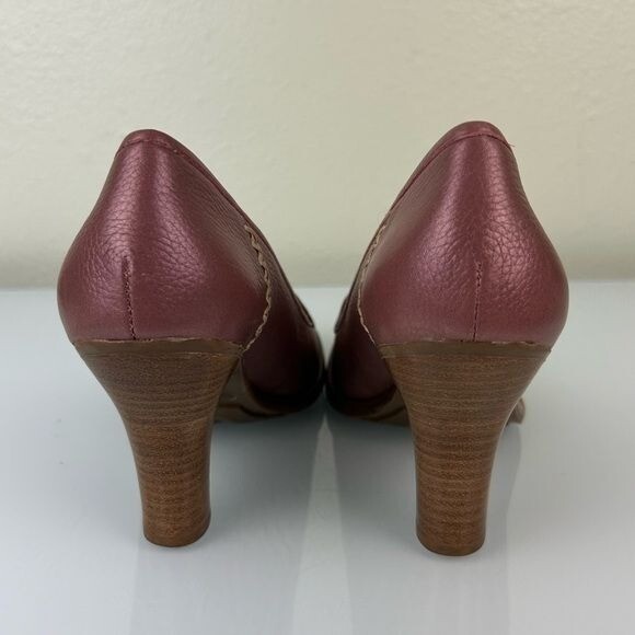 Gianni Bini Mauve Studded Heels Bohemian Stitching Size 7.5 Business Formal
