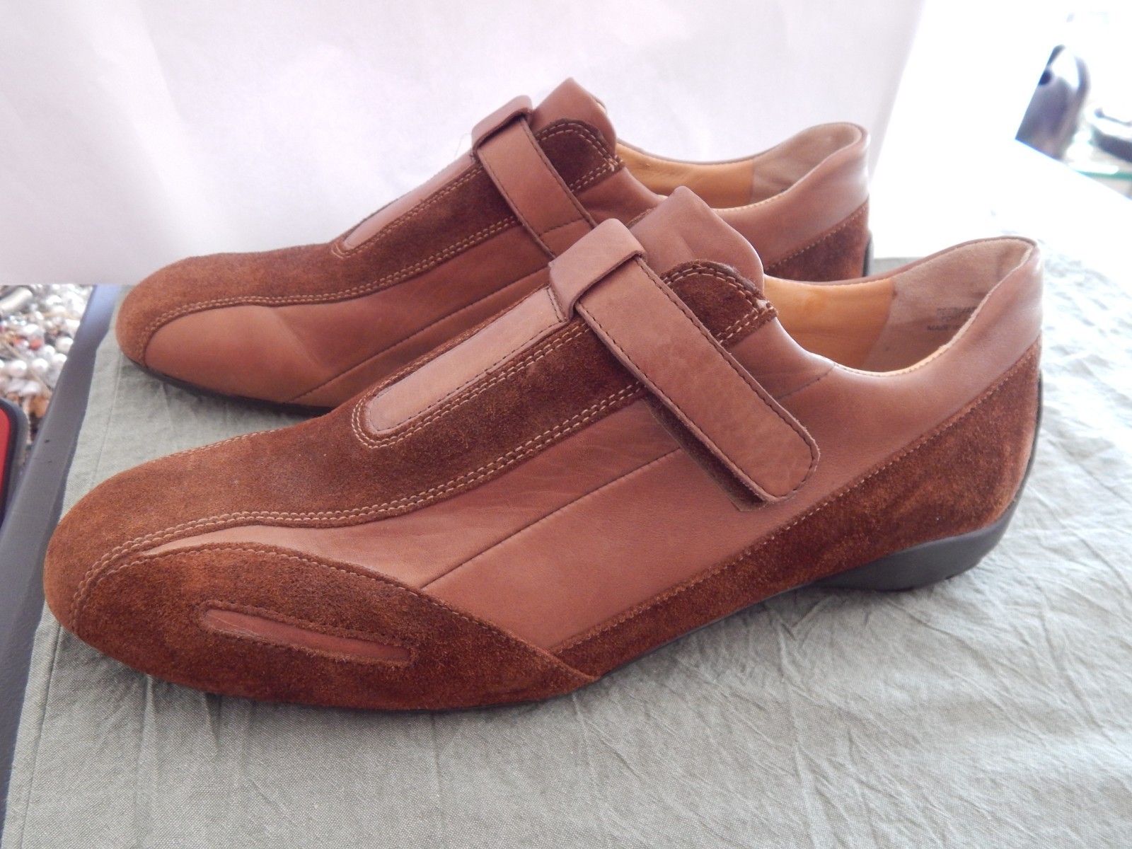Paul Green Munchen Beige Sneakers: Genuine Leather & Suede; Size 9.5, Austria