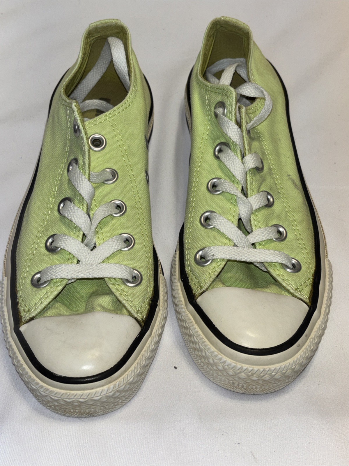 Converse All Star Low Top Green Canvas Sneakers Mens 4 Womens 6 OX
