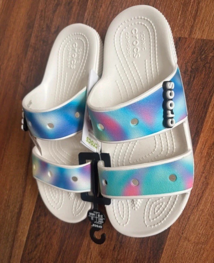 NWT Tie Dye Croc Sandals Slides Women’s Size 7