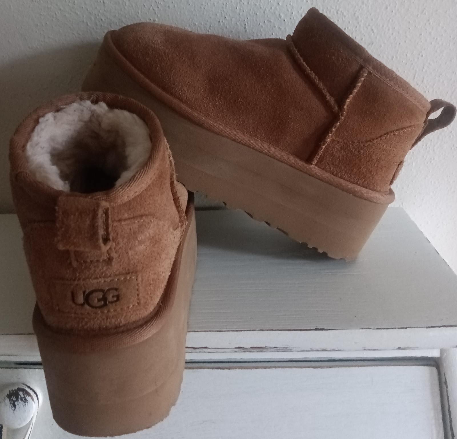 UGG Women’s Size 5 Classic Ultra Mini Platform Boot Chestnut 1135092 NO BOX