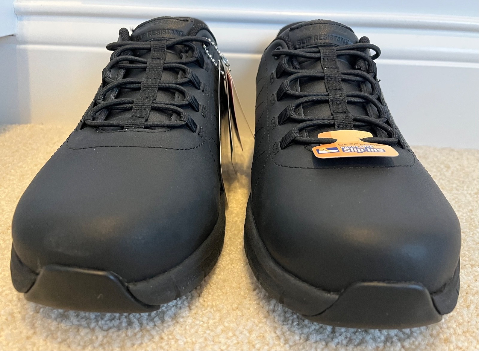 NWT Skechers Slip-ins Work Women’s Wide Shoes Black Memory Foam Slip Resist $70