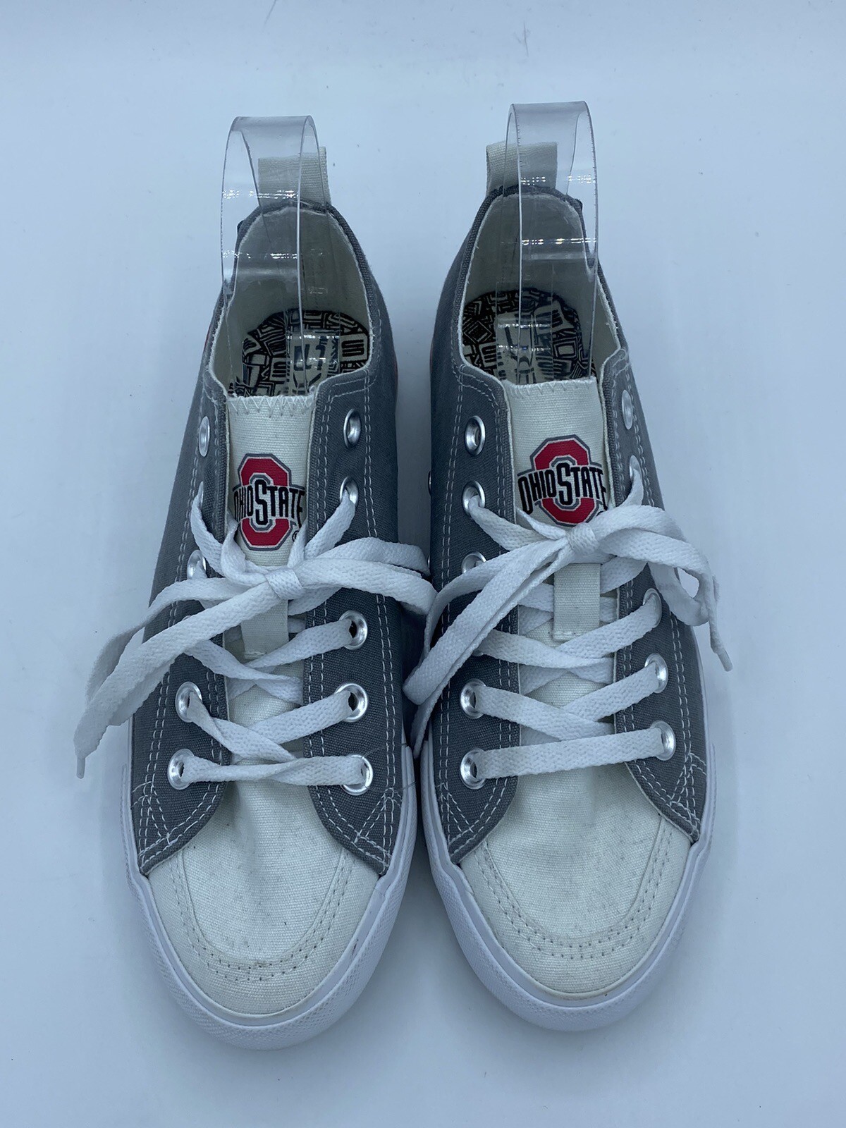 Skicks Ohio State Preowned Womens Gray Canvas «Converse Style»Shoes SIZE 7 M