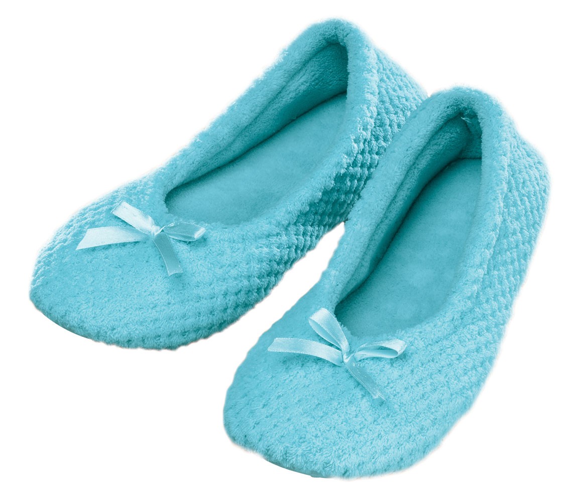 Chenille Ballet Slippers, Flexible House Slipper Design, Plush Insole, Non-Skid