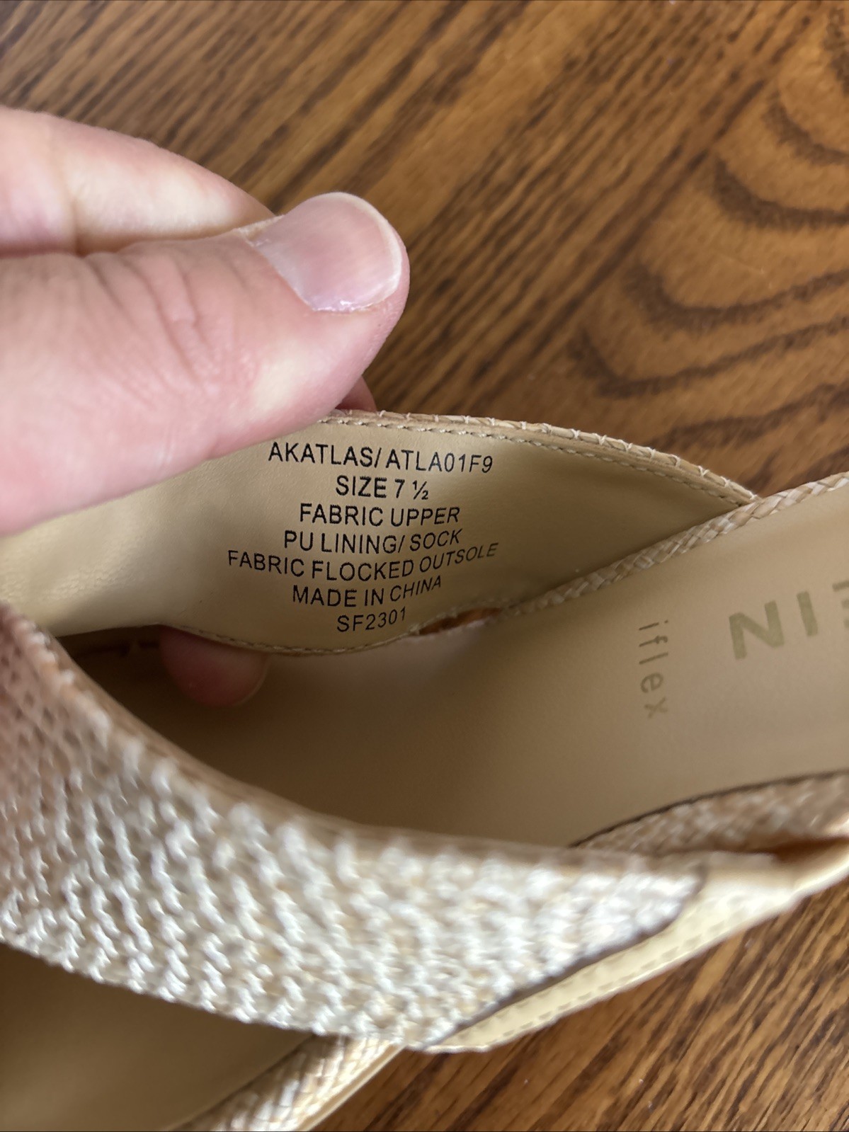 Anne Klein Women’s Size 7 1/2 Atlas Dress Sandals Raffia-Style 2.75 Inch Heels