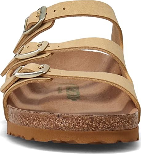 Sz 37 Medium Birkenstock Florida Fresh Vegan Birkibuc Latte Cream Sandals