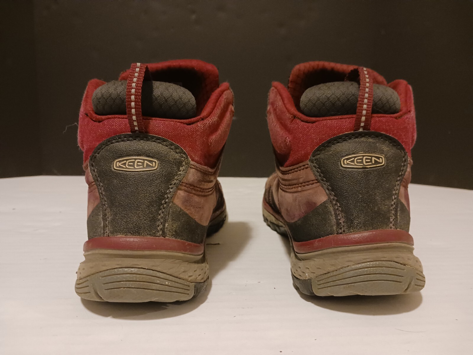 Keen Terradora Mid Leather Hiking Boots Womens 9.5 Pink Maroon Red Waterproof