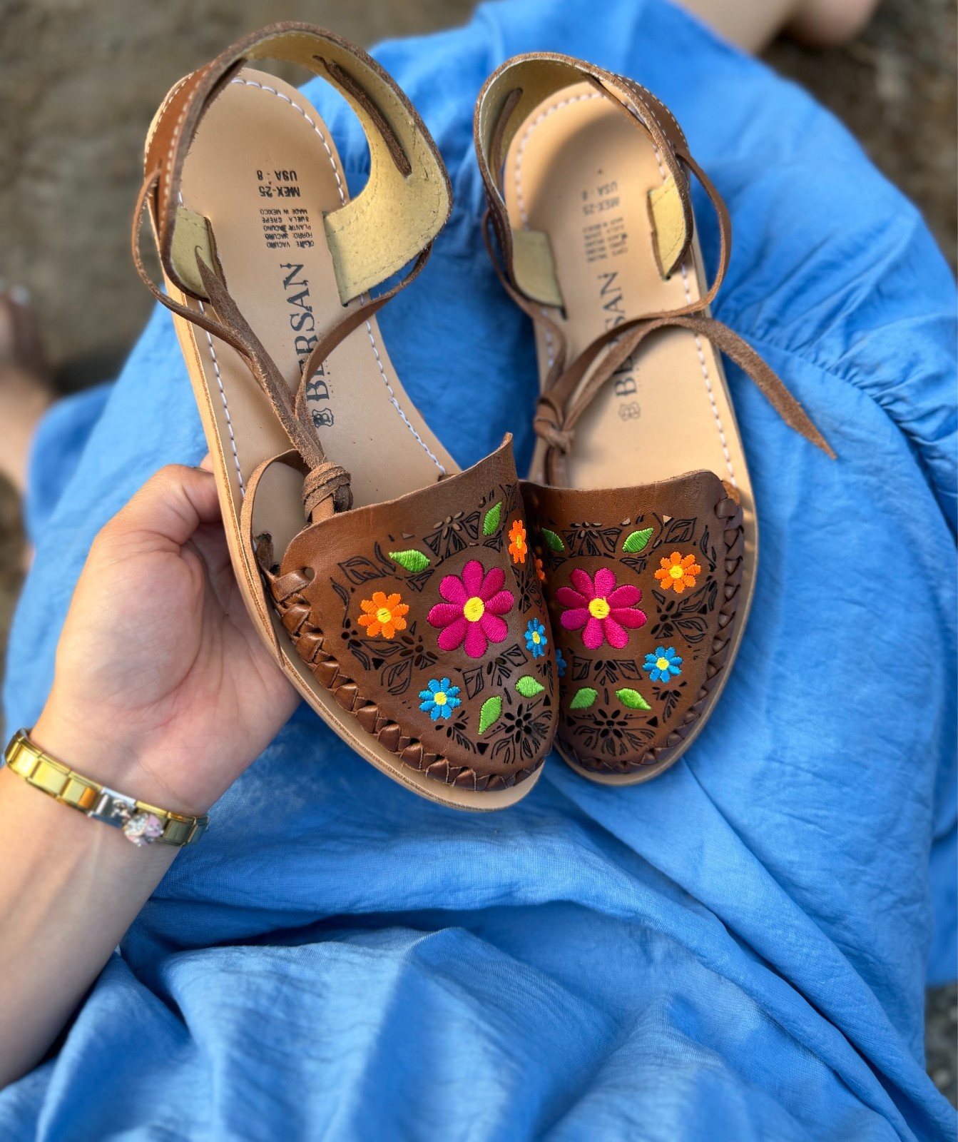 Mexican huaraches women/ Alpargata Flowers/ Leather/ Lace Up