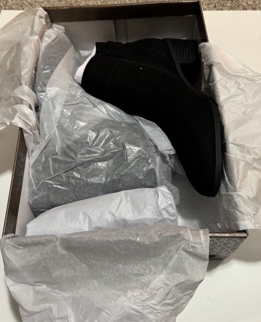 Giani Bernini Womens Putneyy Black Ankle Boots Shoes 9.5 Medium (B,M) New In Box
