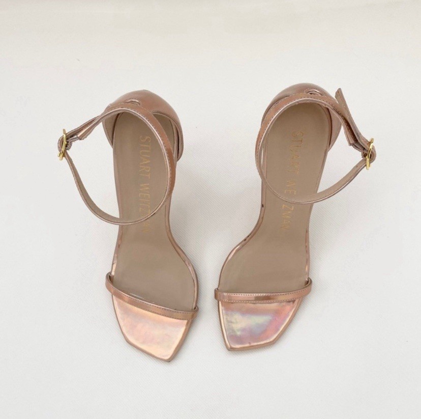 Stuart Weitzman Nudistcurve Hologram Heels