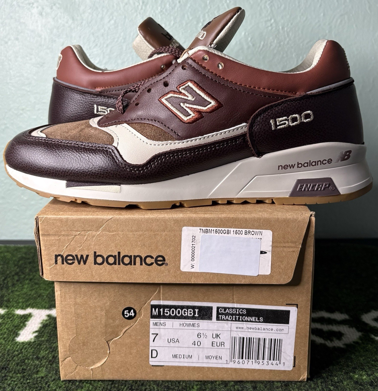 US Men’s 7/W 8.5 – New Balance 1500 Made In England “French Roast” M1500GBI, NIB