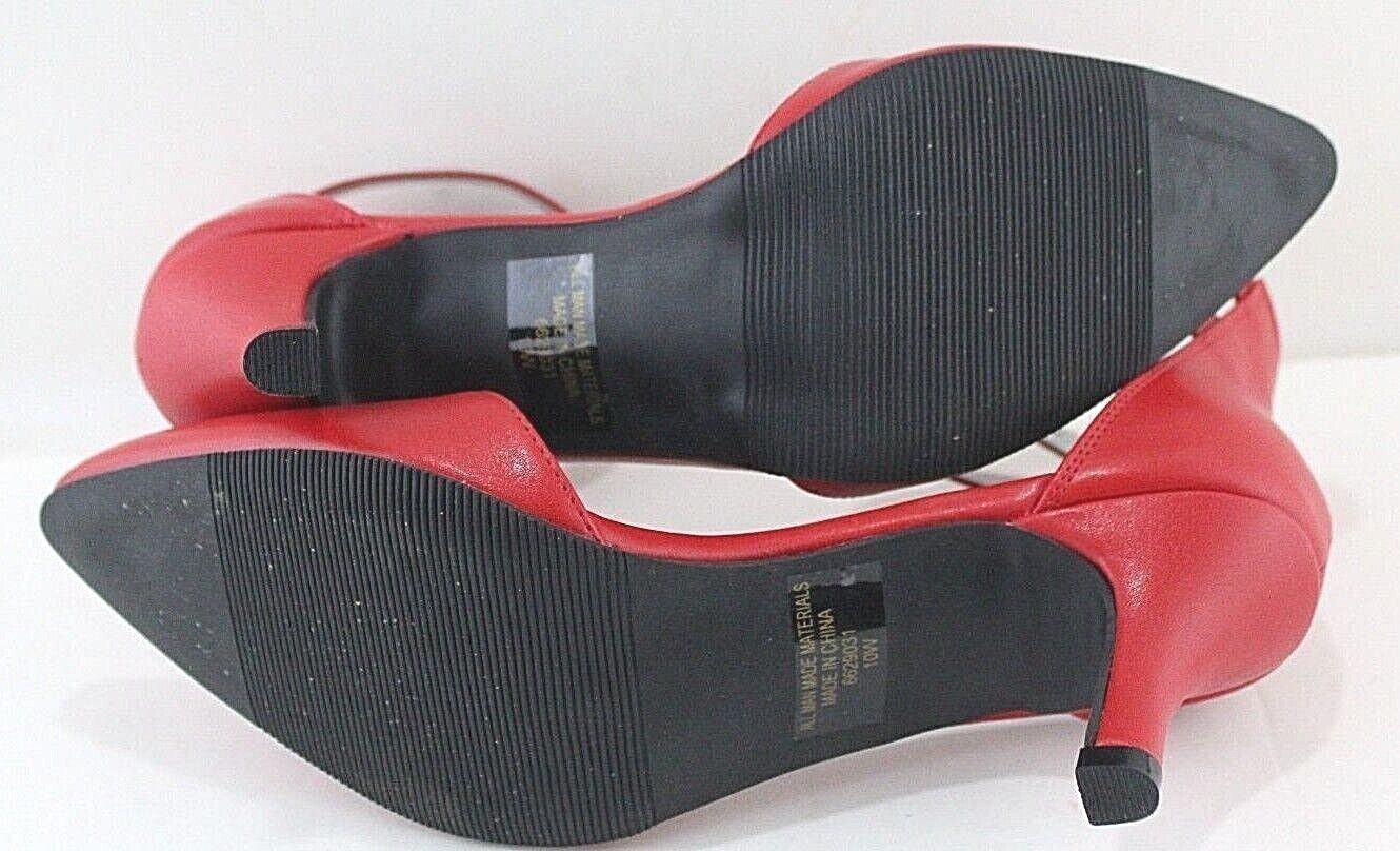 CLASSIQUE WOMENS CAMLO multi sizes 2.5 in HEEL DRESS SHOES red faux leather NEW