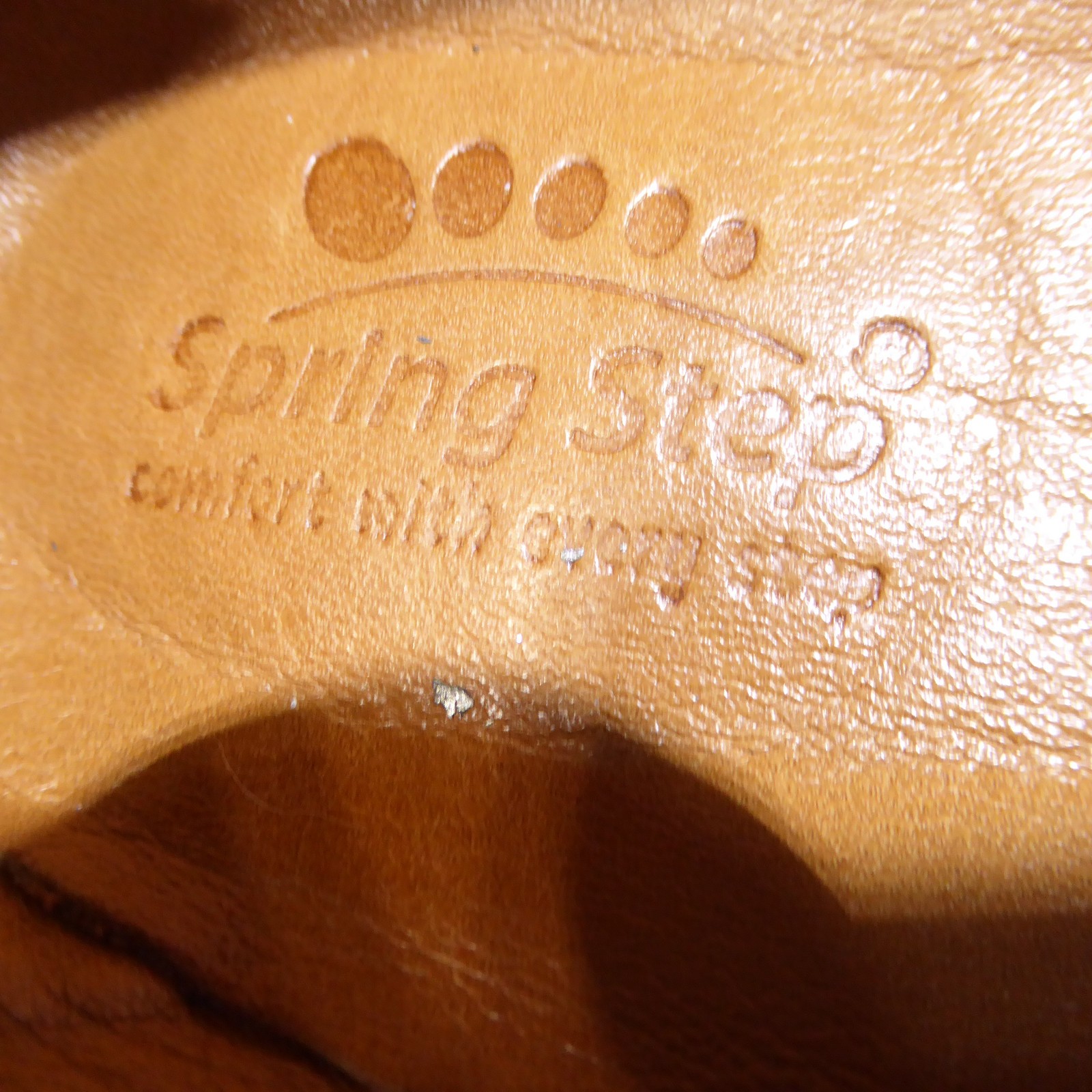 🩰 Spring Step Ingrid Loafer Flats sz 10 M (41) Laser Cut Whiskey Brown Leather