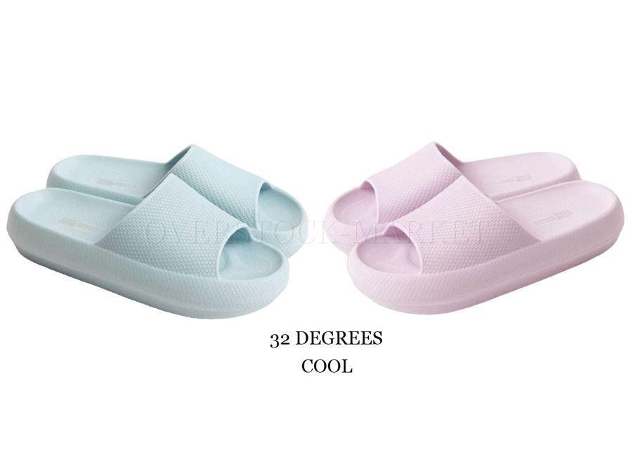 NEW! WOMEN’S 32 DEGREES COOL SLIP ON LIGHTWEIGHT CUSHIONED SLIDE! VARIETY