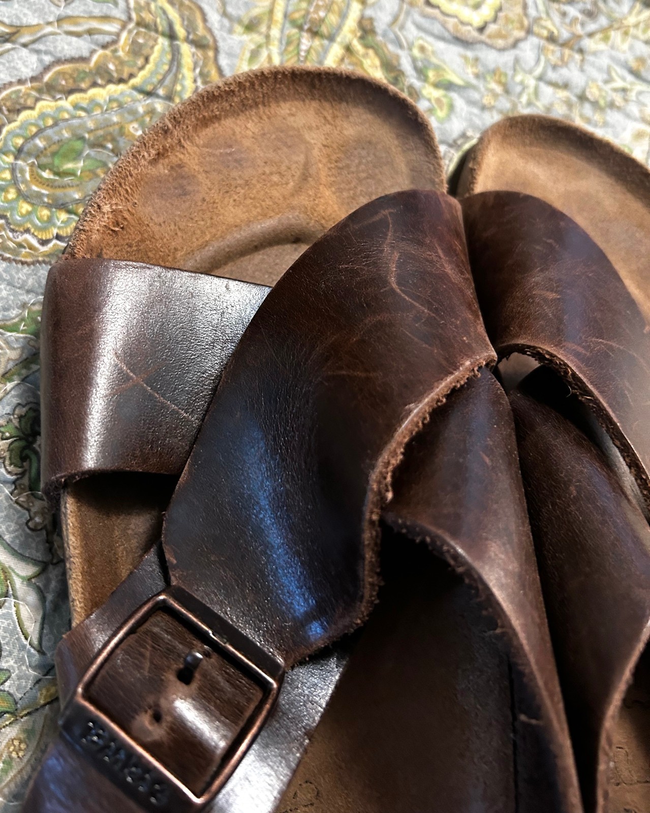 Vintage Rare Crossed Leather Birki’s/Birkenstock Sandal Sz 37/240 Reg/Wide Width