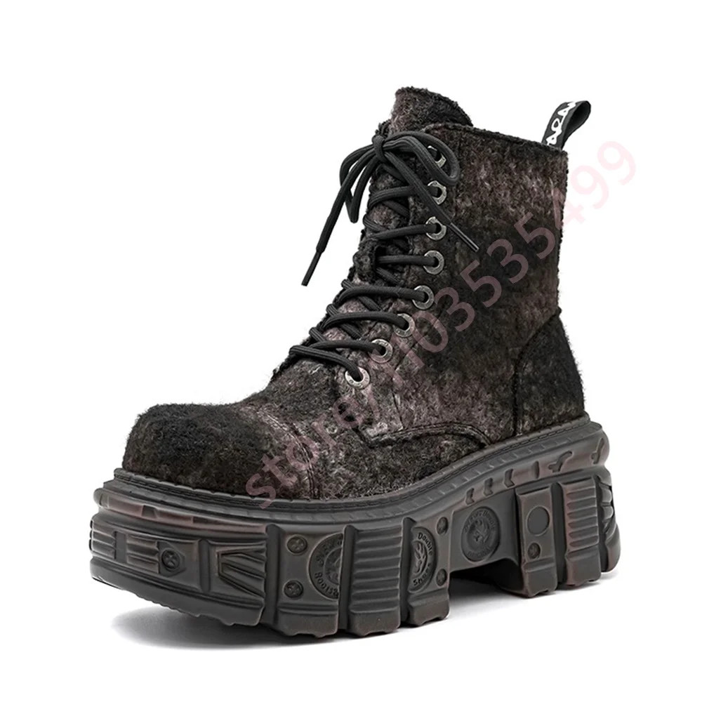 Retro British Style Women’s Thick Sole Short Boots Punk Rock Sports Gothic Shoes