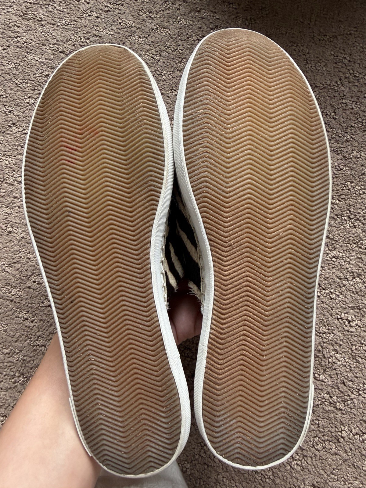Seavees Zebra Print Hair-On Cowhide Slide Mules Women’s US 5.5 EU 36 Slip On