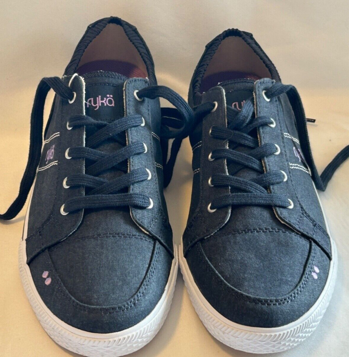 Women’s Ryka Emory Navy Blue Sneakers Lavender Accents US Sz 11 Euro 41 New!